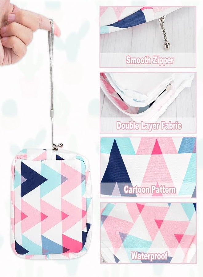 DIBALIYI 6 Pcs Sanitary Napkin Storage Bag, Portable Waterproof Period Pouch with Zipper, Small First Period Pad Bag Feminine Care with Lanyards for Women Teen Girls School Office Supplies - Image 3